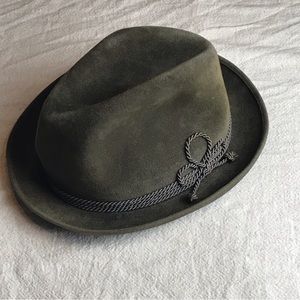 P & C Habig Vintage Fedora  Green Ventilo - Made Exclusively For Brooks Brothers